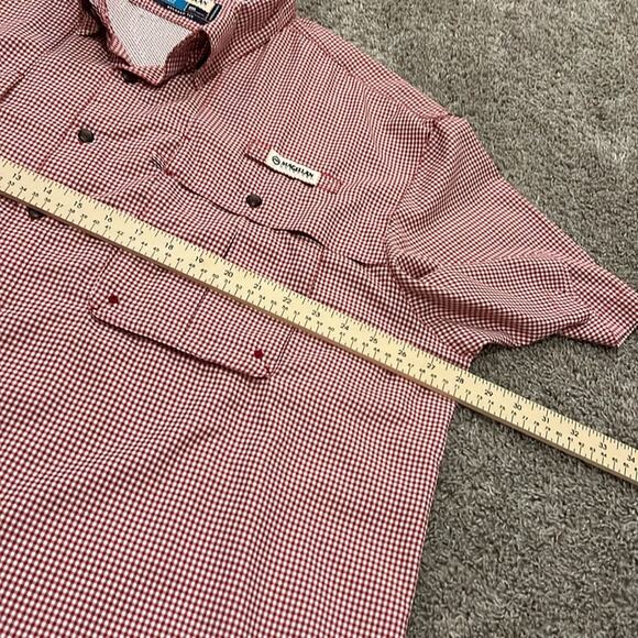 Magellan Outdoors Fish Gear shirt 2XL Red Check Fishing Beach Relaxed Fit XXL - Picture 6 of 16